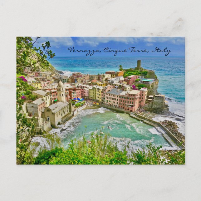 Belle Vernazza, Italie Carte postale (Devant)