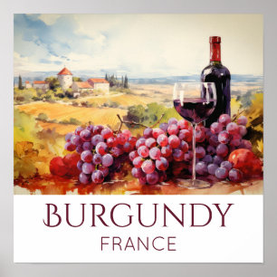 Belle Vignoble Peint Poster Personnalisé