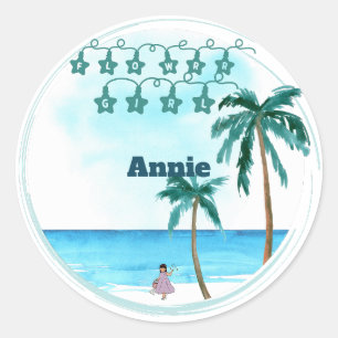 Belle Wedding Design Runder Aufkleber