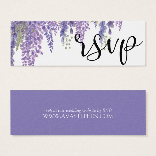 Belle Wisteria arbre site Mariage RSVP (Devant & derrière)