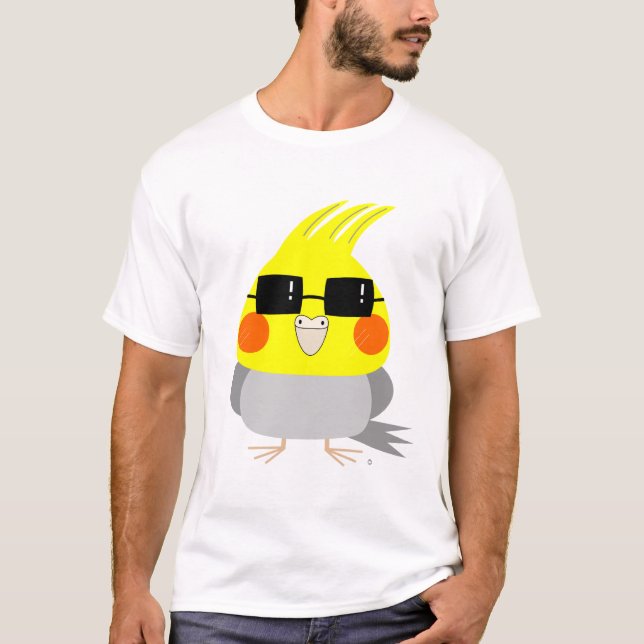 BelleBelle Charaktercockatiel/-vogel mit T-Shirt (Vorderseite)
