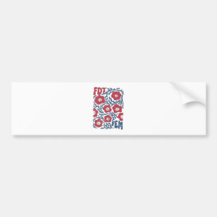 Bellelement Boho Style Floral FDT Anti-Trump Autoaufkleber