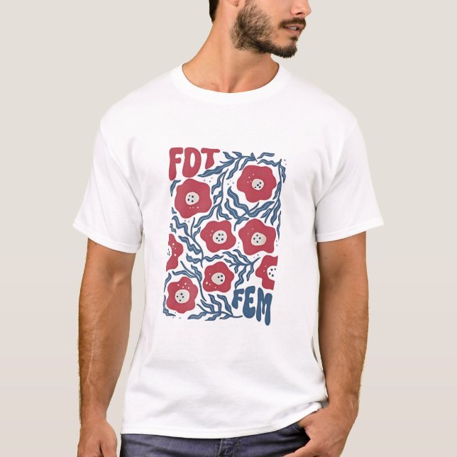 Bellelement Boho Style Floral FDT Anti-Trump T-Shirt (Vorderseite)