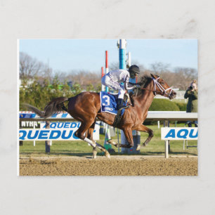 Bellera by Bernardini winning the Comely Stakes Postkarte