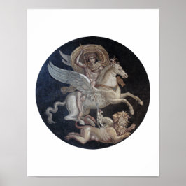 Bellerophon auf Pegasus Poster