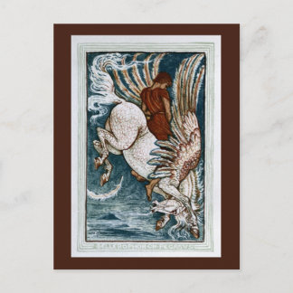 Bellerophon auf Pegasus Postkarte