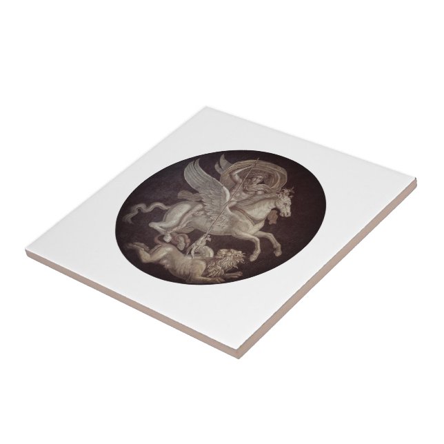 Bellerophon on Pegasus Fliese (Seite)
