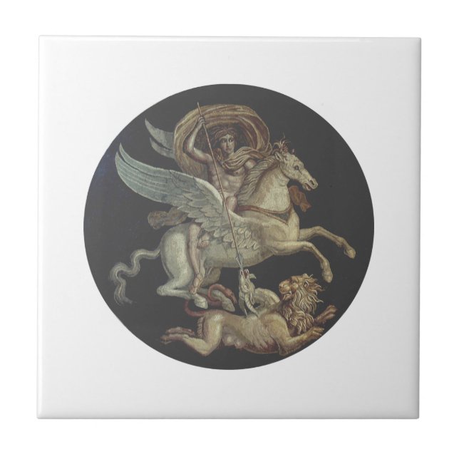 Bellerophon on Pegasus Fliese (Vorderseite)