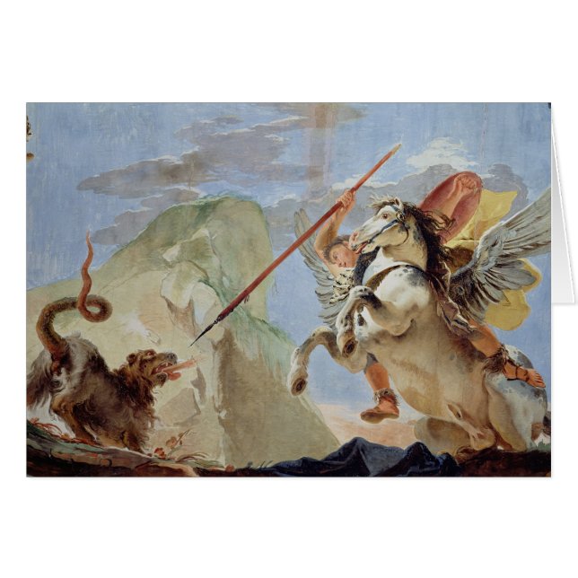 Bellerophon, Pegasus de monte, massacrant les (Devant horizontal)