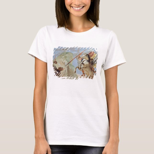 Bellerophon, Pegasus reitend, Chimera spielen, T-Shirt (Vorderseite)