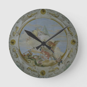 Bellerophon Riding Pegasus, c.1746-47 (fresco) Runde Wanduhr