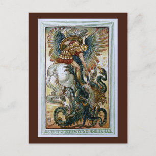 Bellerophon spielt Chimera Postkarte