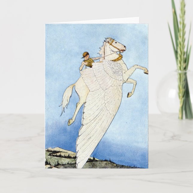 Bellerophon und Pegasus Karte (Vorderseite)