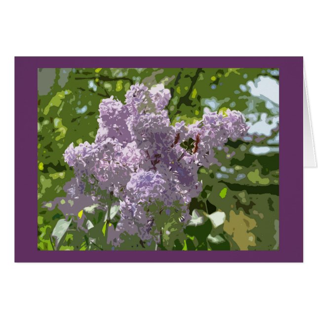 Belles cartes de fleurs lilas (Devant horizontal)