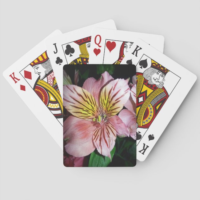 Belles cartes de jeu florales (dos)