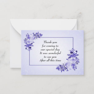 Belles Cartes de Remerciements Purple