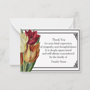 Belles Cartes de remerciements tulipes