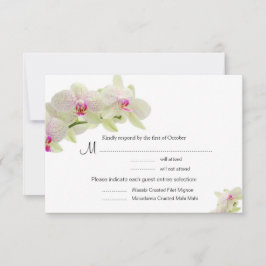 Belles Cartes RSVP pour Orchidées Blanches et Rose