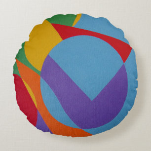 Belles et Vibrantes Couleurs ! Coussin Rond
