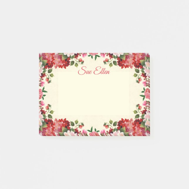 Belles fleurs 402 Post-It Notes (Devant)