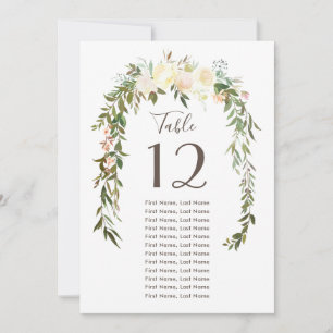 Belles fleurs   Cartes de tableau individuelles Wa