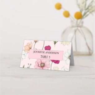 Belles Fleurs de Champ Mariage Cartes de Place