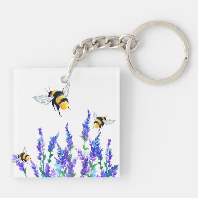 Belles fleurs de printemps et les abeilles volent  (Dos)