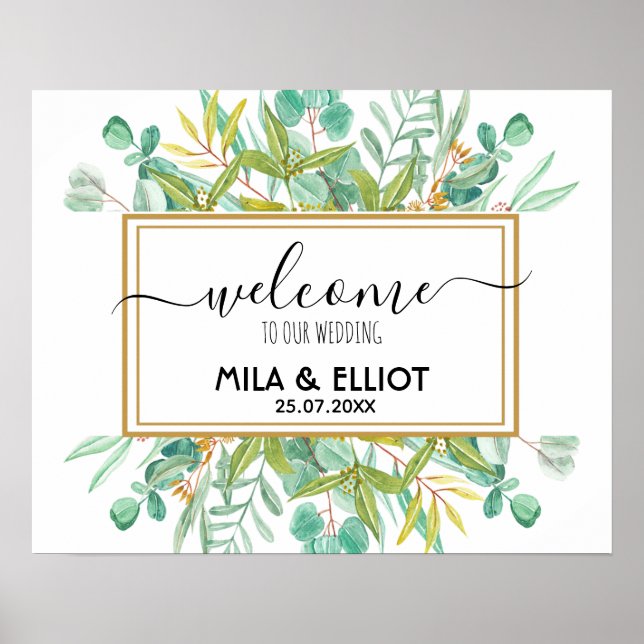 Belles fleurs et affiche d'eucalyptus (Devant)