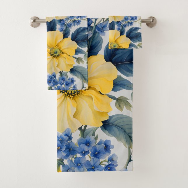 Belles Fleurs Jaunes et Bleues (En situation)