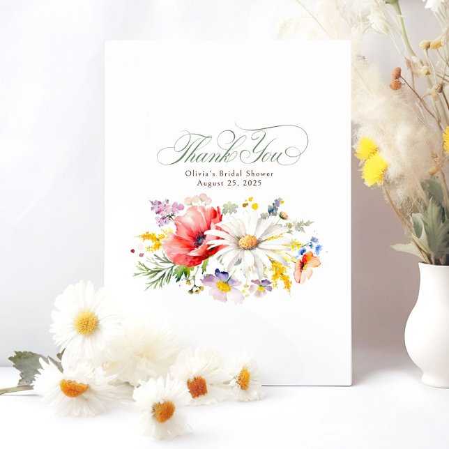 Belles Fleurs Sauvages Petit Merci (Wildflowers small thank you cards)