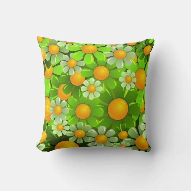 Belles fleurs Toss Coussin (Recto)