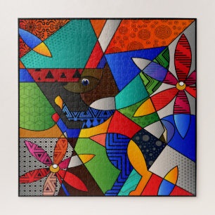 Belles formes géométriques colorées Puzzle
