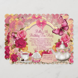 Belles invitations à la fête du thé
