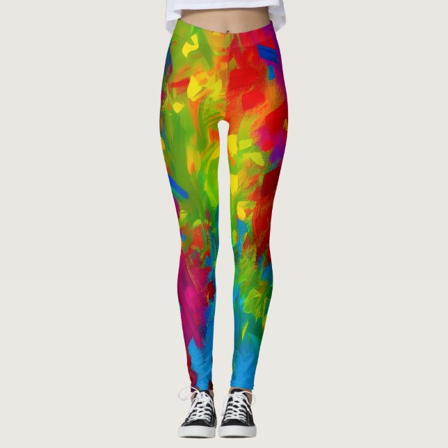 Belles Leggings d'Art Abstrait (Devant)