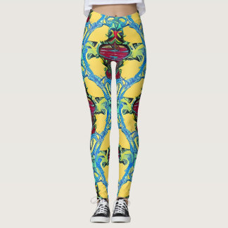 Belles Leggings d'Art Abstrait Traditionnel