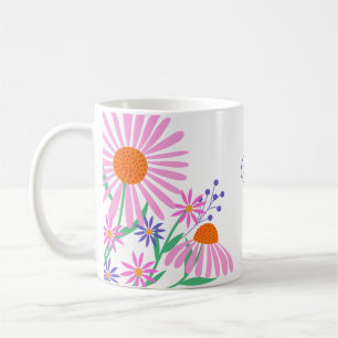 Belles marguerites nom personnalisé tasses
