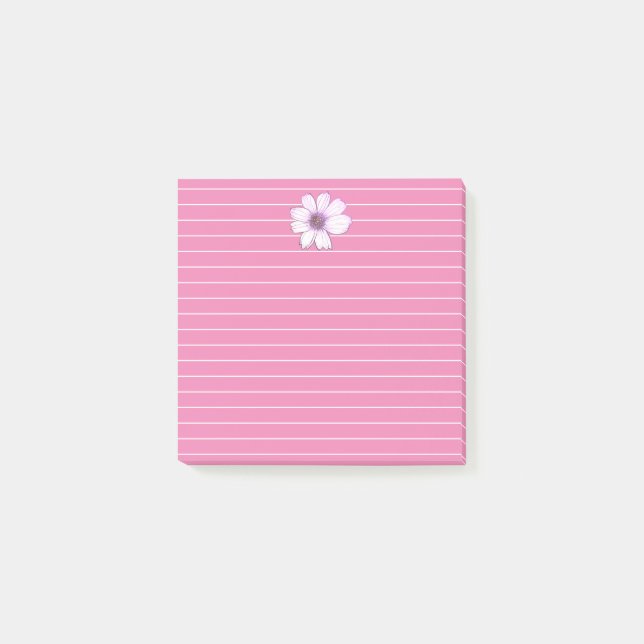 Belles notes de post-it aux fleurs (Devant)