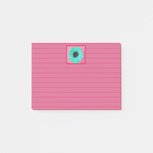 Belles notes de post-it aux fleurs (Devant)