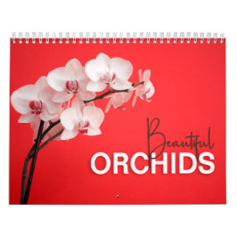 Belles orchidées avec Notes Calendrier mural