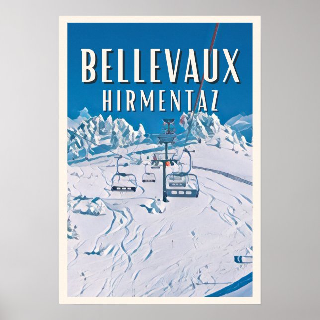 Bellevaux Hirmentaz Skistation Poster (Vorne)