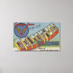 Belleville, Illinois - Große Briefmarkenszenen Leinwanddruck