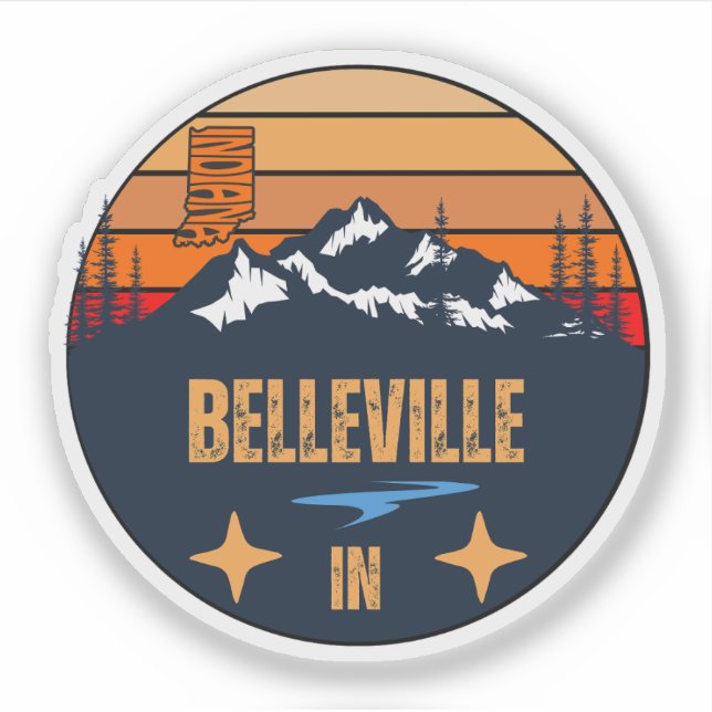 Belleville, Indiana Aufkleber (Vorderseite)