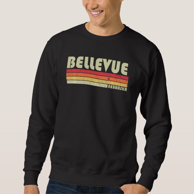 Bellevue Ne Nebraska Funny City Zuhause Roots Retr Sweatshirt (Vorderseite)