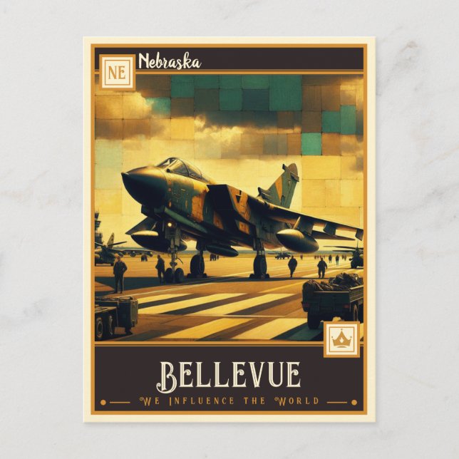 Bellevue, Nebraska | VINTAG Postkarte (Vorderseite)