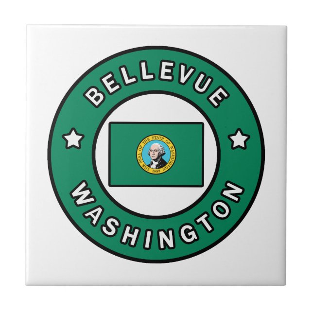 Bellevue Washington Fliese (Vorderseite)