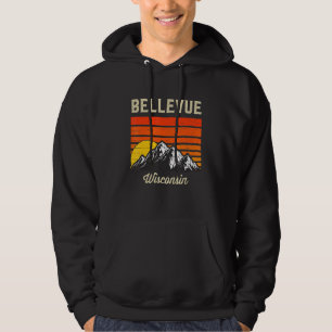 Bellevue Wisconsin Retro City Staat Usa Hoodie