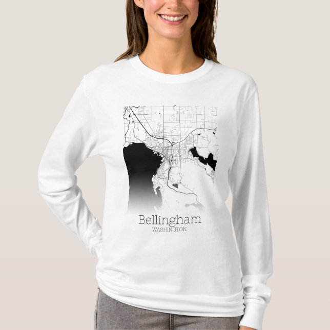 Bellingham City Map T-Shirt (Vorderseite)