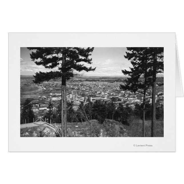 Bellingham, WA Town View von Sehome Hill (Vorderseite (Horizontal))