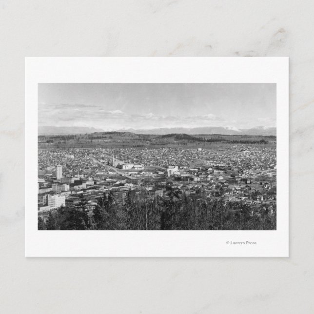 Bellingham, WA Town View von Sehome Hill 2 Postkarte (Vorderseite)