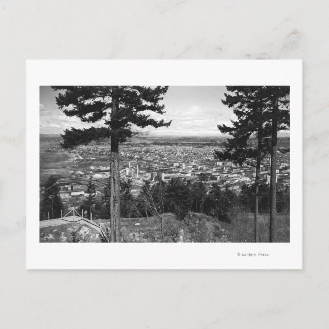 Bellingham, WA Town View von Sehome Hill Postkarte (Vorderseite)